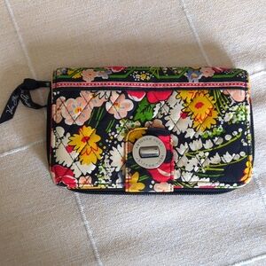 Vera Bradley Poppy Fields Turnlock Wallet